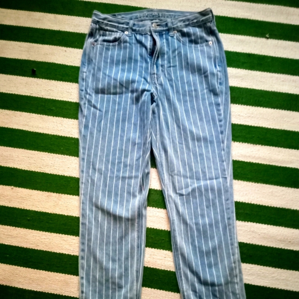 AEO pinstripe X long jeans